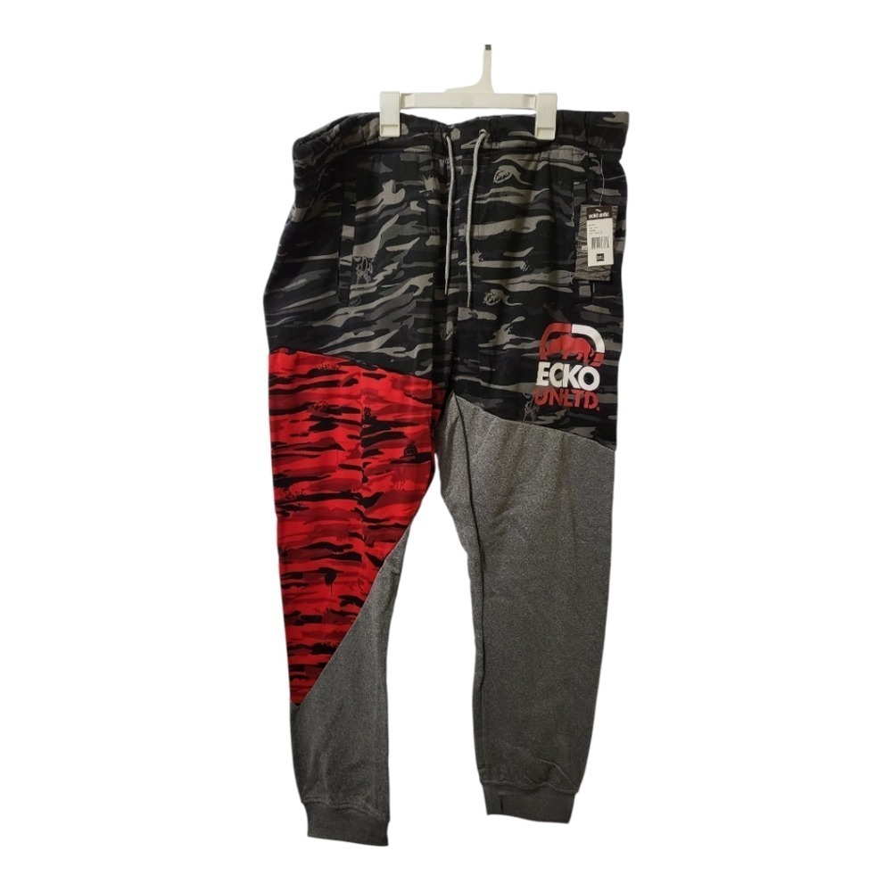 Ecko Unltd Camo Joggers in Red and Gray Size XL Mens‎ Loungewear